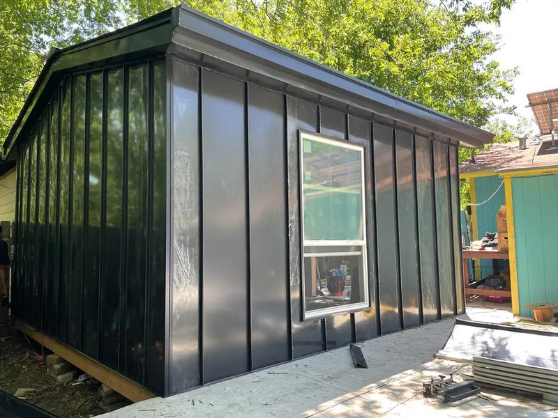 Black standing seam metal wall panels for Metal Roof Installation in Idaho Falls